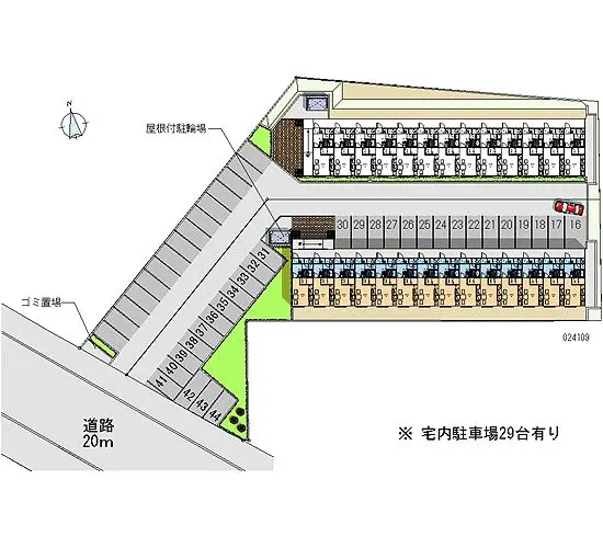 ★手数料０円★札幌市清田区平岡三条６丁目　月極駐車場（LP）